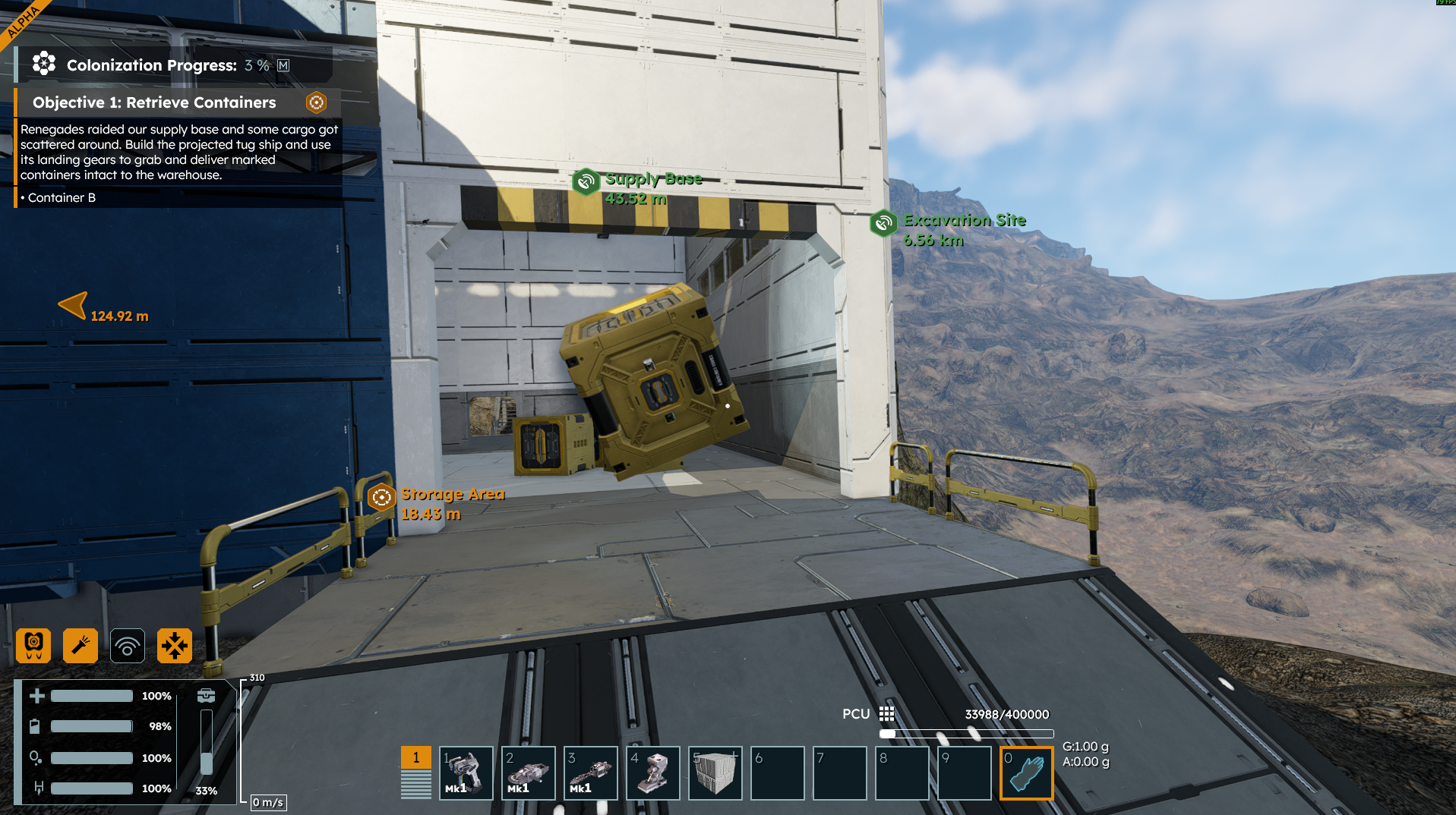 0G block in 1G planet | Space Engineers PC Support